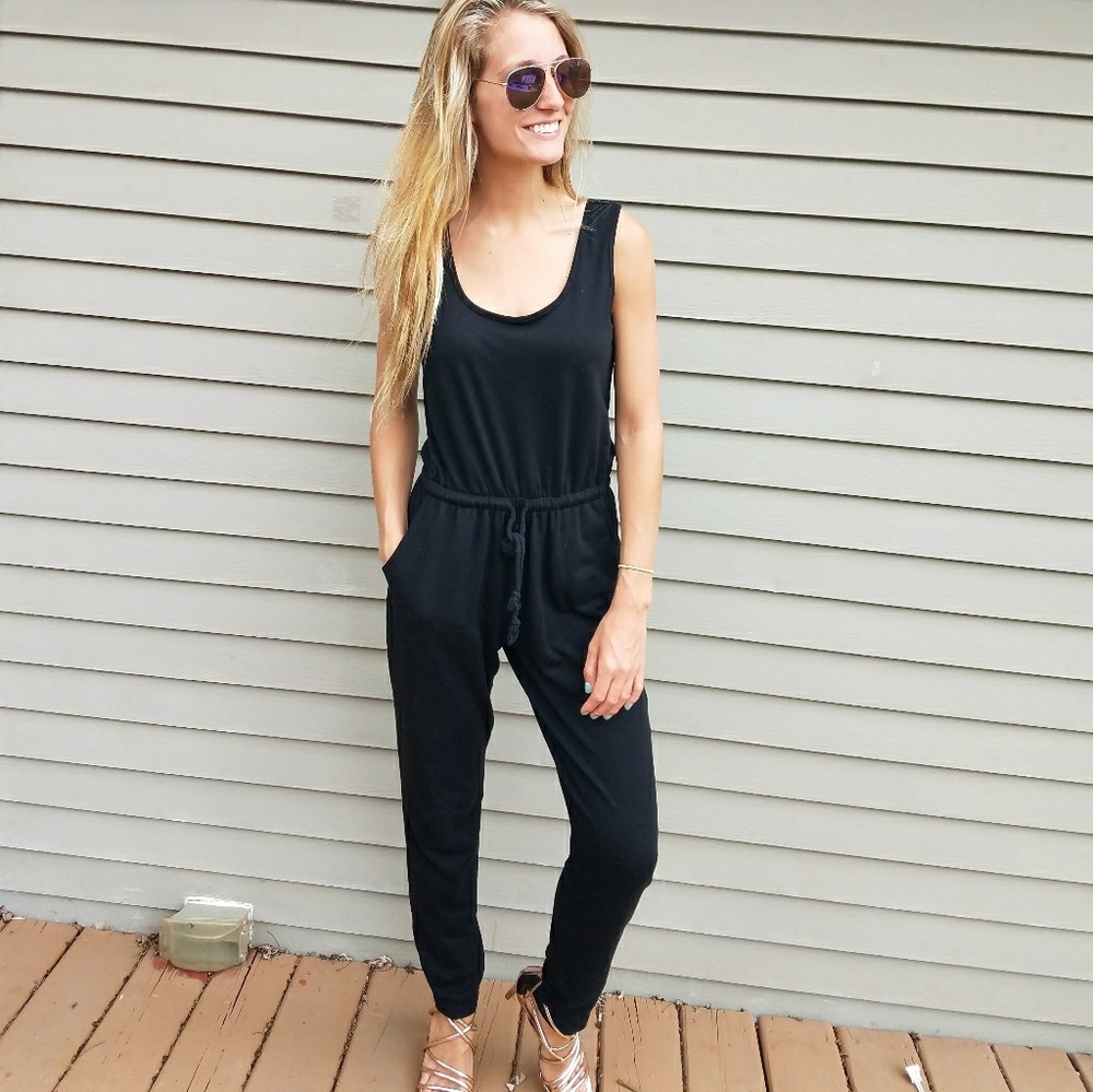LAST ONE Black Jumpsuit w/ Pockets